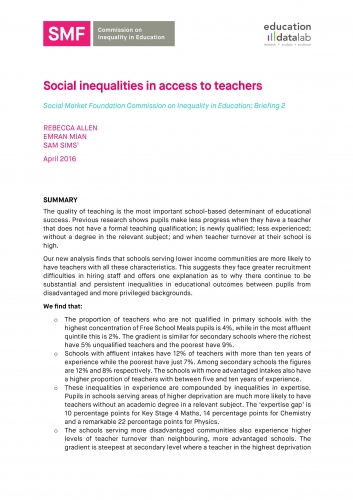 Social-Market-Foundation-Social-inequalities-in-access-to-teachers